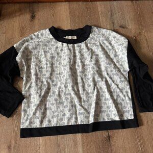 Cotelac Black White Cotton Blend‎ Long Sleeve Size 3